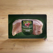 Load image into Gallery viewer, Nueske's Uncured Wild Cherrywood Smoked Bacon (12 oz pkg)