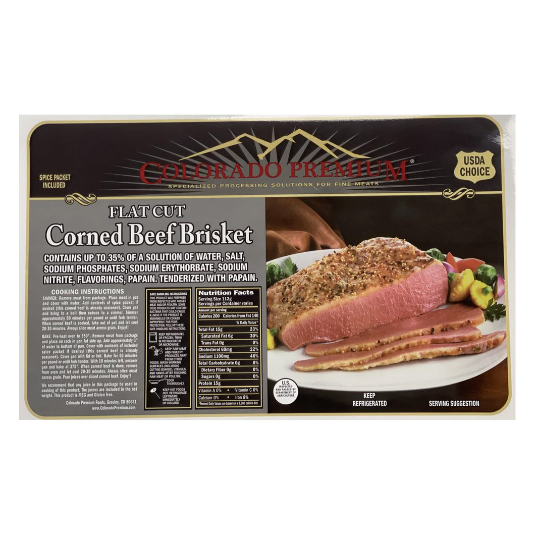 Flat Cut Corned Beef, Colorado Premium (2.8 lbs)