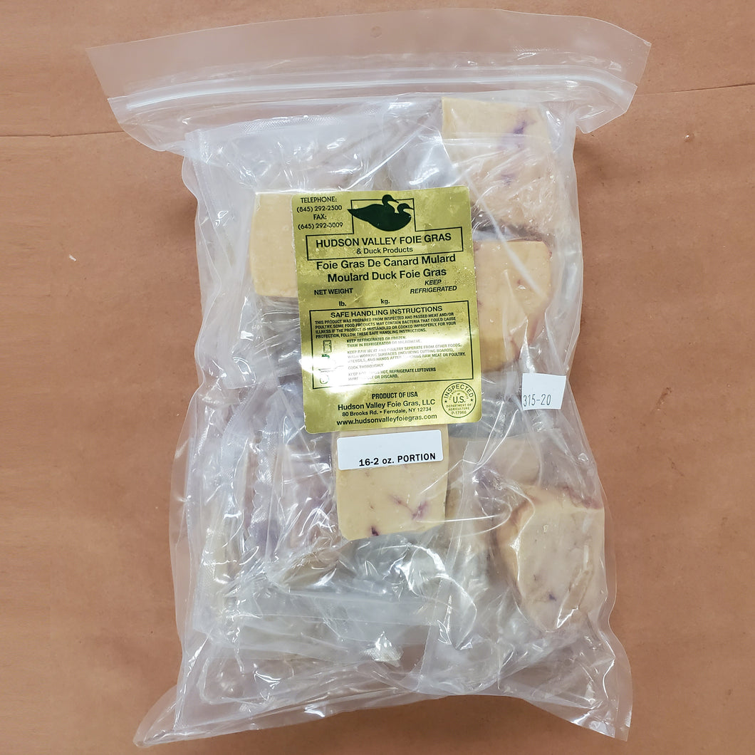 Hudson Valley Foie Gras 2oz Slices (2 lb bag)
