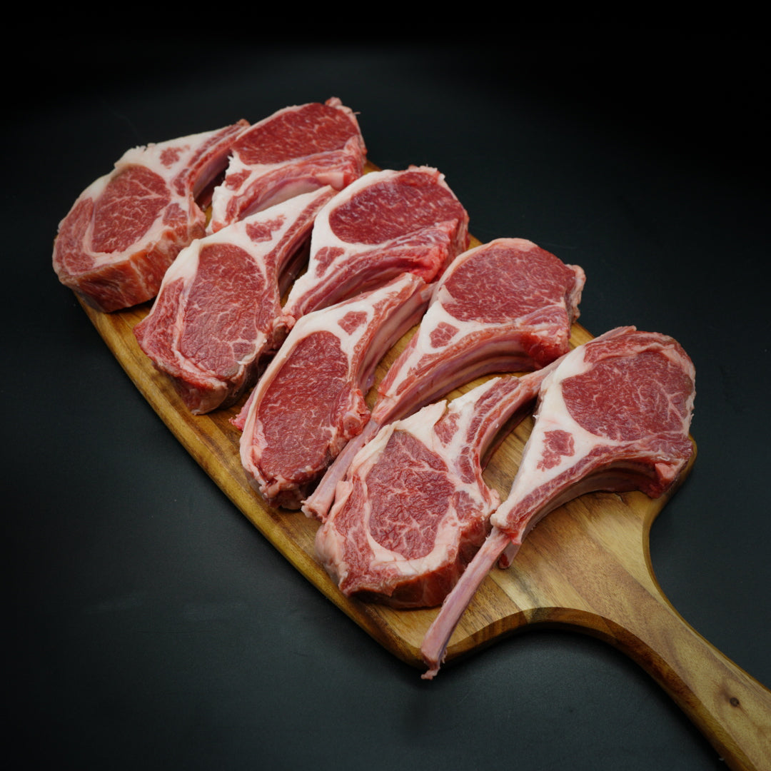 Single Bone Lamb Rib Chops, Frenched (8 per pkg.) – Farmingdale Meat Market